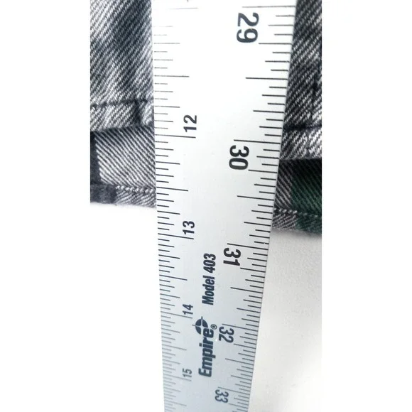 VANS Men's XL Plaid Button-Down Long Sleeve Shirt Tailored Fit Cotton Green - Picture 9 of 11